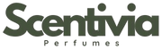 Scentivia Perfumes logo in green on a white background